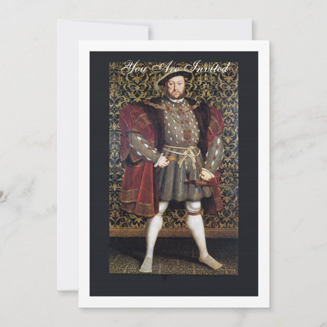 Portrait Henry VIII Einladung (Vorderseite)