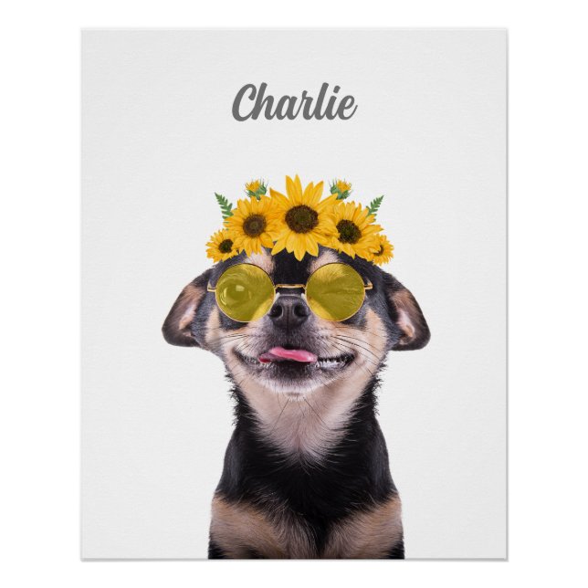 Portrait, Hundekunst, Pfotendruck Poster (Vorderseite)