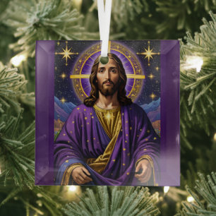 Portrait Jesu Christi Weihnachten Ornament Aus Glas