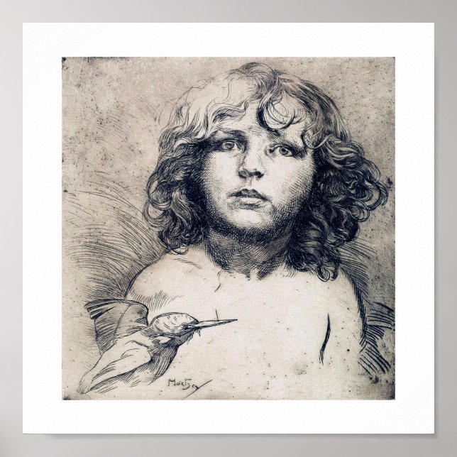 Portrait (Kupferdruck), Alphonse Mucha Poster (Vorne)