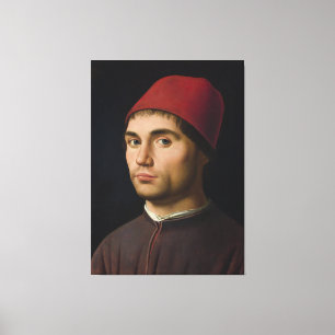 Portrait Man Antonello Messina Malerei Art vintag Leinwanddruck