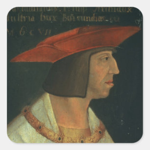 Portrait Maximillian I Quadratischer Aufkleber