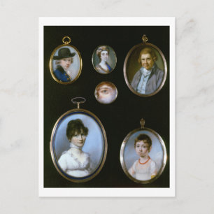 Portrait Miniaturen von LtoR und TtoB: Sir Thoma Postkarte