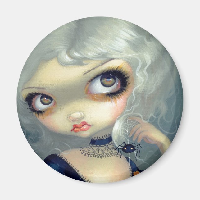 "Portrait mit Spiderling" Magnet (Vorne)