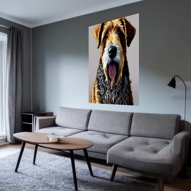 Portrait of a Airedale Terrier | AI Art Poster (Von Creator hochgeladen)