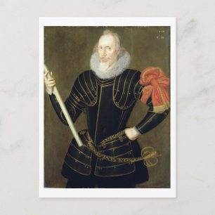 Portrait of a Man, 1593 (Öl auf Tafel) Postkarte