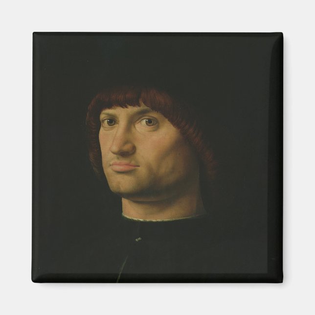 Portrait of a Man, oder The Condottiere, 1475 (Öl Magnet (Vorne)