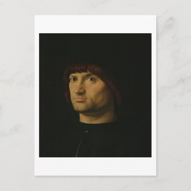 Portrait of a Man, oder The Condottiere, 1475 (Öl Postkarte (Vorderseite)