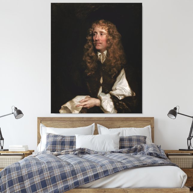 Portrait of a man, thought to be George Booth Leinwanddruck (Insitu (Schlafzimmer))
