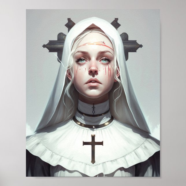 Portrait of a Wonderful Creepy Nun Poster (Vorne)