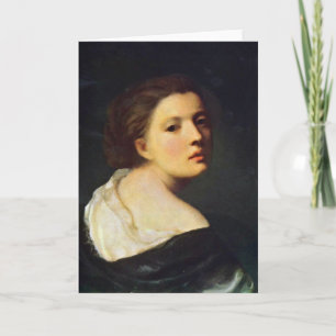 Portrait Of A Young Girl By Jean-Baptiste Greuze Karte