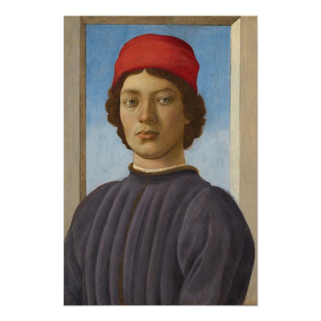 Portrait of a Youth, c.1485 (öl & tempera) Poster (Vorderseite)