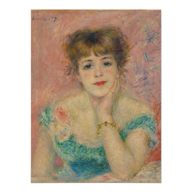 Portrait of Actress Jeanne Samary, Auguste Renoir Poster (Vorderseite)