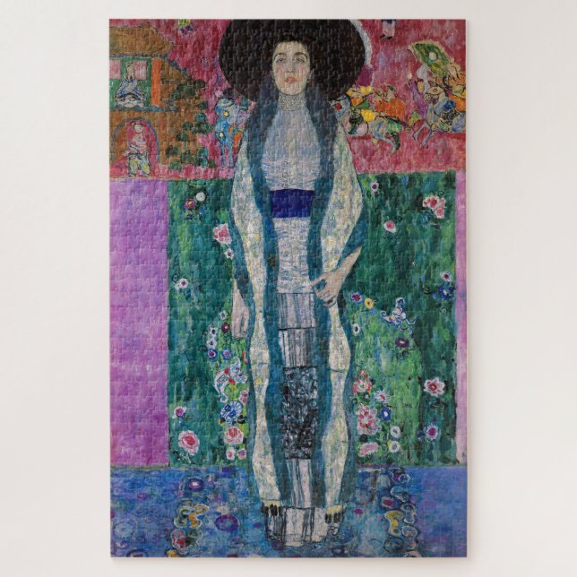 Portrait of Adele Bloch Bauer, Gustav Klimt Puzzle (Vertikal)