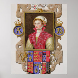 Portrait of Anne Boleyn (1507-36) 2nd Queen of Hen Poster