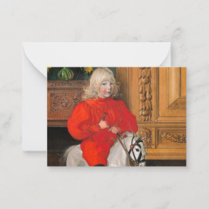 Portrait of Casimir Laurin, Murre by Carl Larsson Mitteilungskarte