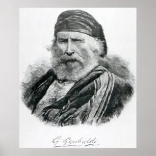 Portrait of Giuseppe Garibaldi Poster