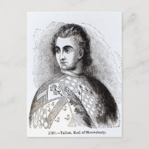 Portrait of John Talbot Postkarte