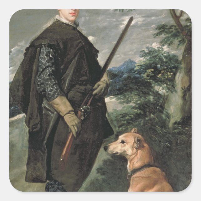 Portrait of Kardinal Quadratischer Aufkleber (Vorderseite)