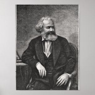 Portrait of Karl Marx  1857 Poster