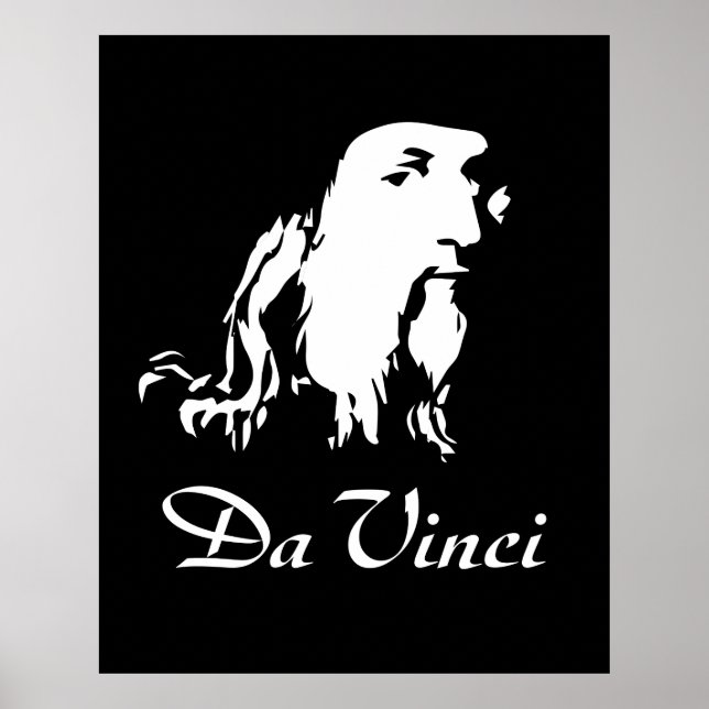 Portrait of Leonardo Da Vinci Poster (Vorne)