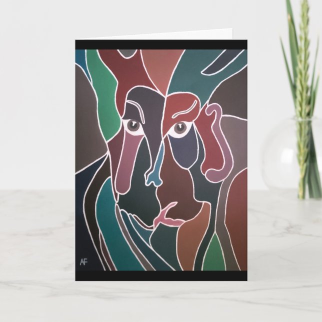 Portrait of Man Painting von Alfred Fox Karte (Vorderseite)