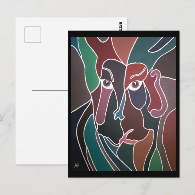 Portrait of Man Painting von Alfred Fox Postkarte (Vorne/Hinten)