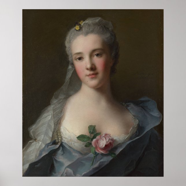 Portrait of Manon Balletti – Jean-Marc Nattier Poster (Vorne)
