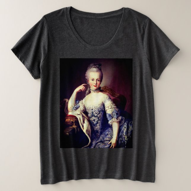 Portrait of Marie Antoinette Große Größe T-Shirt (Design vorne)
