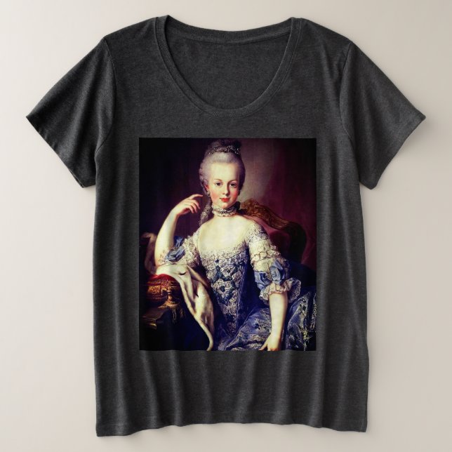 Portrait of Marie Antoinette Große Größe T-Shirt (Design vorne)
