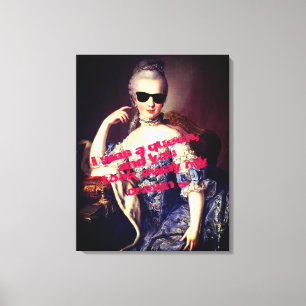 Portrait of Marie Antoinette with Sunglasses quote Leinwanddruck