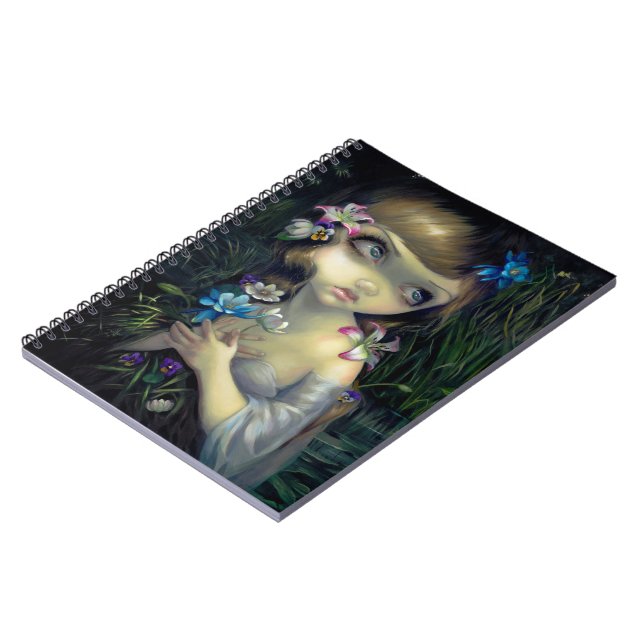 "Portrait of Ophelia"-Notebook Notizblock (Linke Seite)