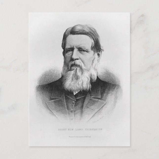 Portrait of Right Hon Lord Iddesleigh Postkarte (Vorderseite)