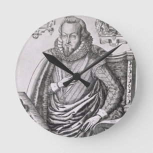 Portrait of Robert Cecil (1563-1612) 1st Earl of S Runde Wanduhr
