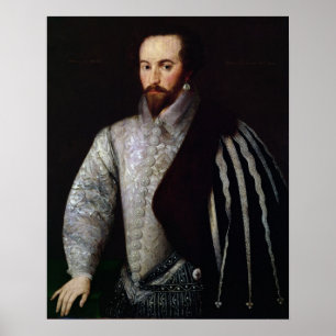 Portrait of Sir Walter Raleigh  1588 Poster