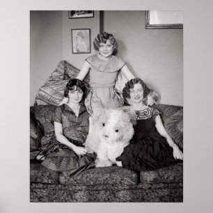 Portrait of Sisters, 1924. Vintages Foto Poster