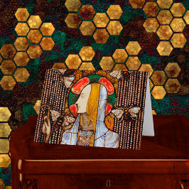 Portrait of St. Gobnait, Patron of Bees, Karte