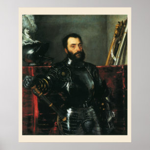 Portrait of the Duke of Urbino by Titian Poster