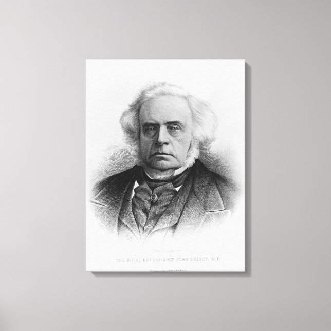 Portrait of The Right Honorable John Bright Leinwanddruck (Vorderseite)