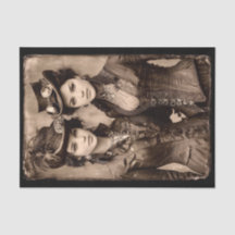 Portrait of Two Steampunk Women DX5L Decoupage