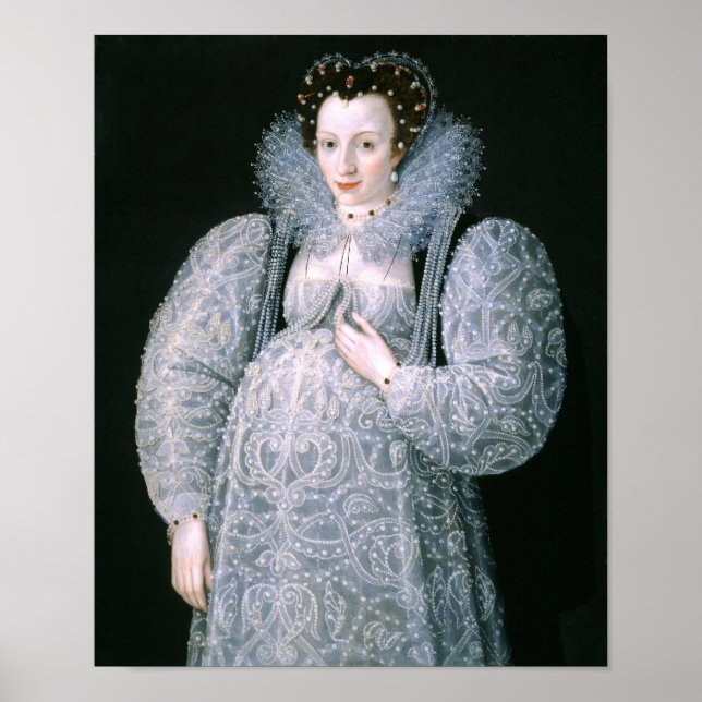 Portrait of Unknown Lady c.1595 Fine Art Poster (Vorne)
