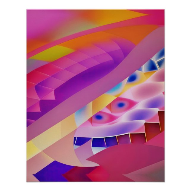 Portrait of Wombott - Abstract Ken Gage Art Poster (Vorderseite)