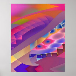 Portrait of Wombott - Abstract Ken Gage Art Poster