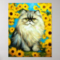 Portrait Petals Persian Cat