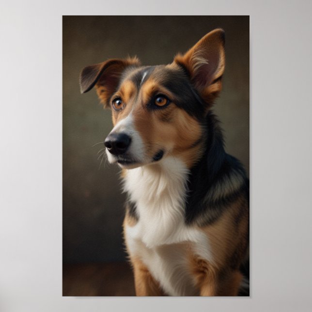 Portrait Poster für benutzerdefinierte Tiere (Vorne)