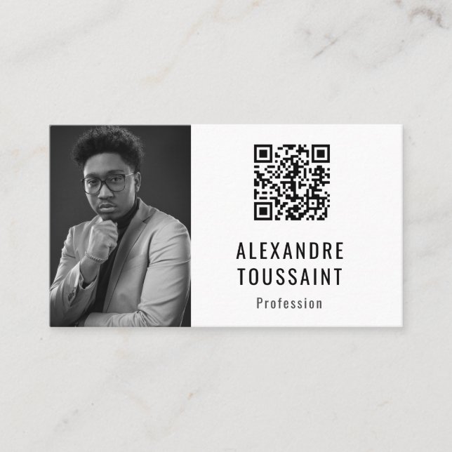 Portrait & QR Code Visitenkarte (Vorderseite)