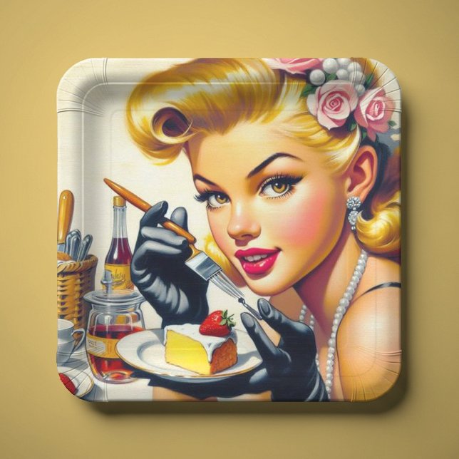 Portrait Schönes Button hoch Pappteller (Von Creator hochgeladen)