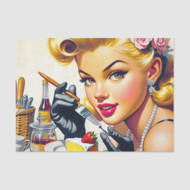 Portrait Schönes Button hoch Seidenpapier (Vorderseite)