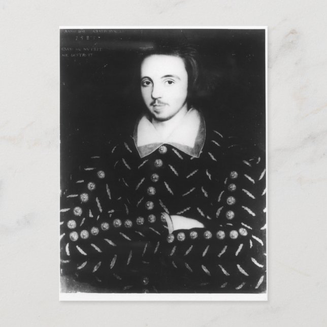 Portrait soll Christopher Marlowe sein Postkarte (Vorderseite)