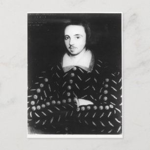 Portrait soll Christopher Marlowe sein Postkarte